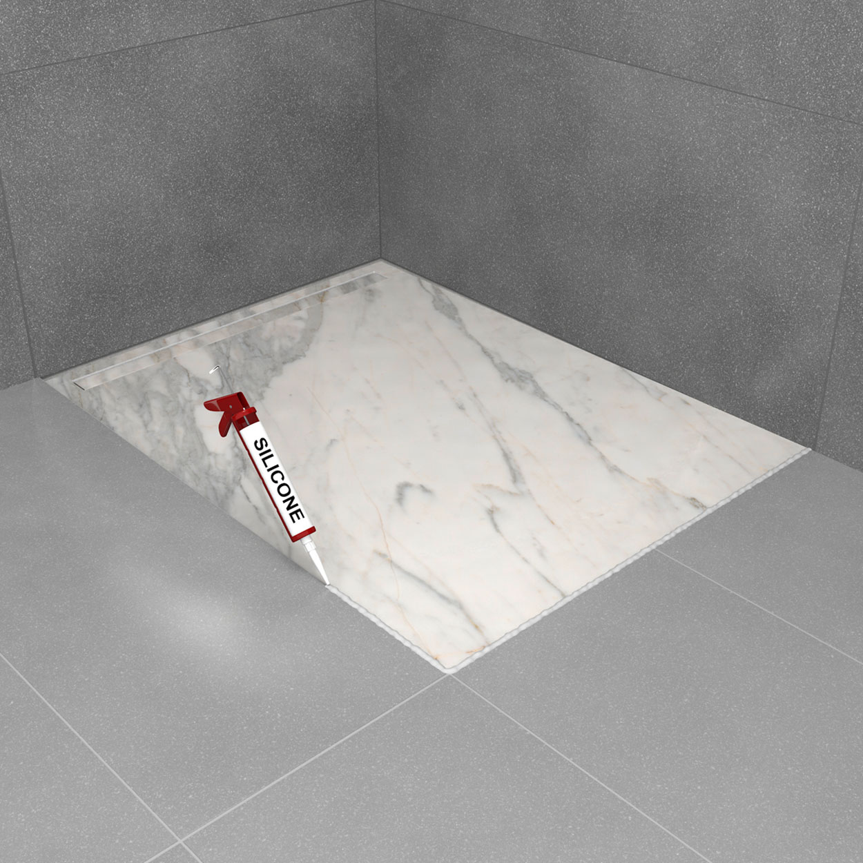 Wedi Fundo Top Riolito Neo Marble Weiß